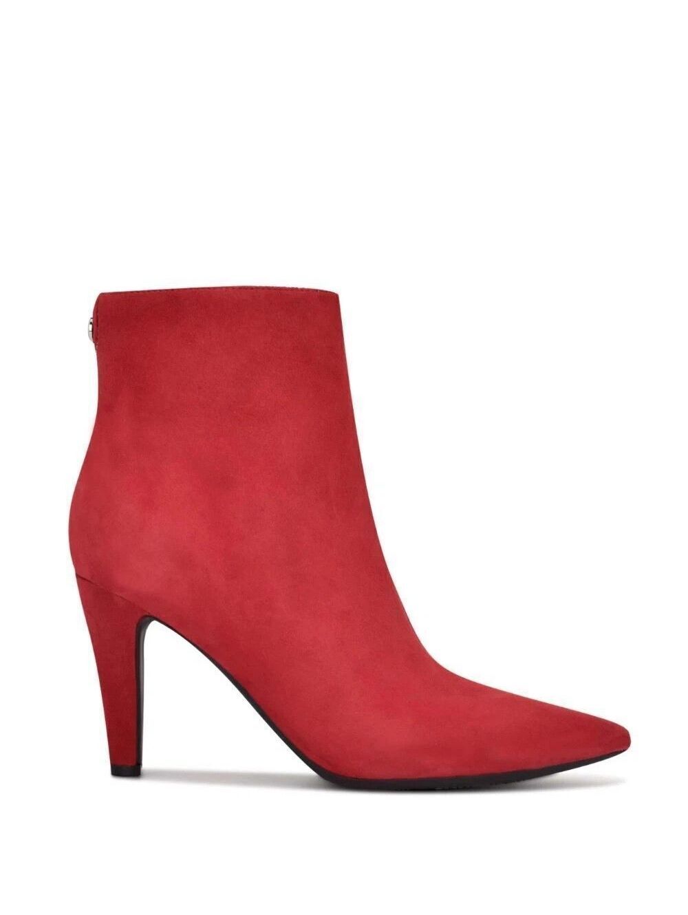 NINE WEST  CALE 9X9-MRE01 Red Suede Boots 10M